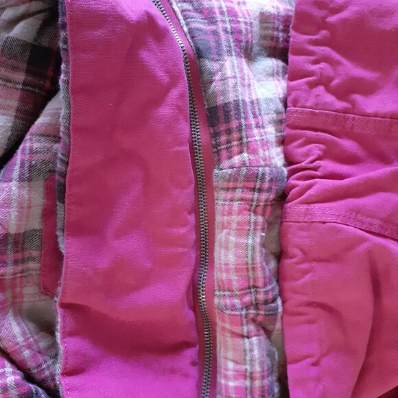 SOLDNEW Berne Work Coat SZ XL Pink Canvas Softstone Sanded Duck Barn 100% Cotton - Picture 6 of 15